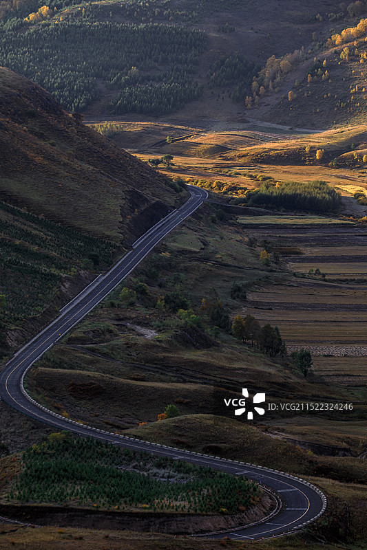 克什克腾旗坝上之光明之路图片素材
