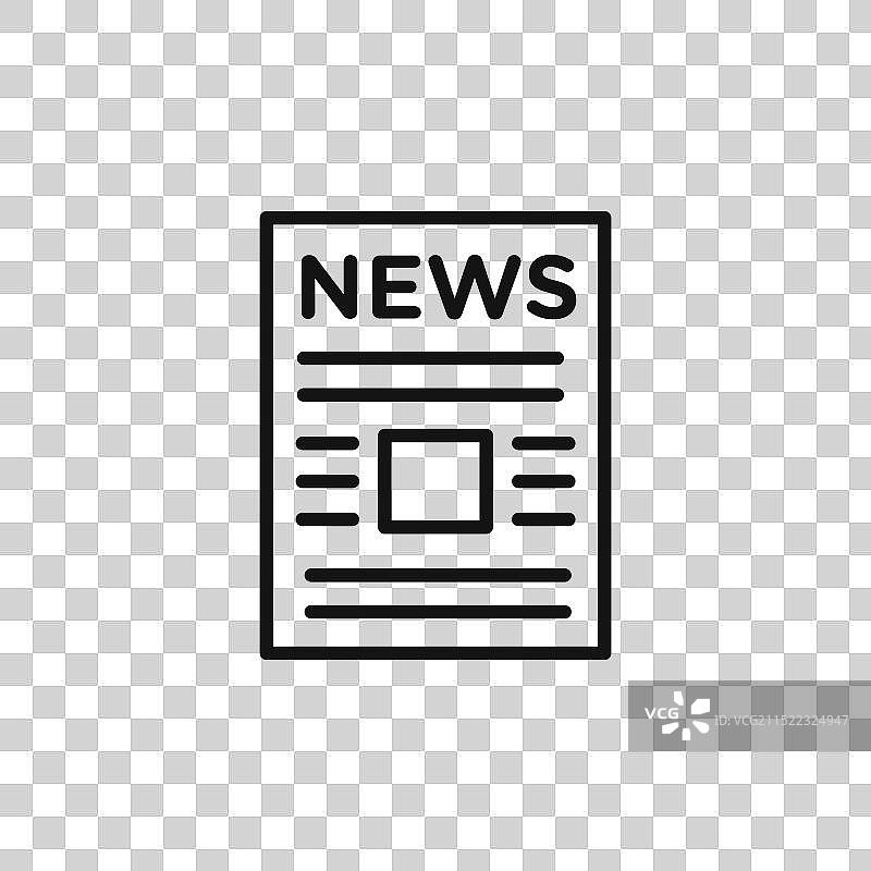 黑色报纸图标轮廓合集图片素材
