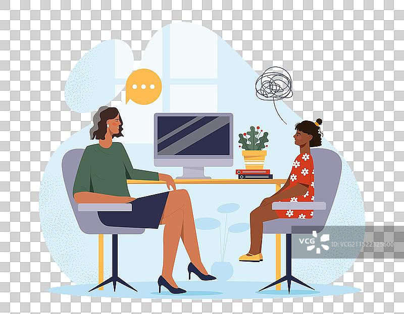 儿童精神科医生帮助悲伤的女人图片素材