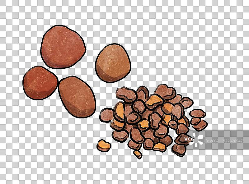 中医药材中药牛黄手绘风格国风插画元素图片素材