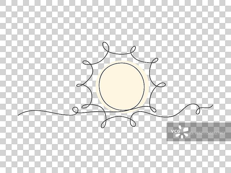 阳光单线艺术图片素材