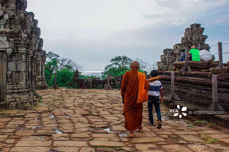 巴肯山的僧人图片素材