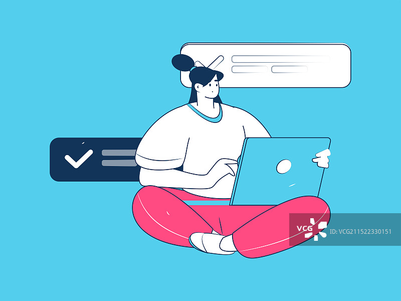 通知公告矢量创意扁平手绘插画图片素材