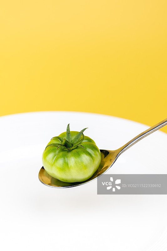 青色西红柿的特写镜头图片素材