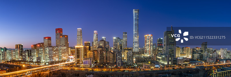 北京市朝阳区CBD中央商务区城市风光图片素材