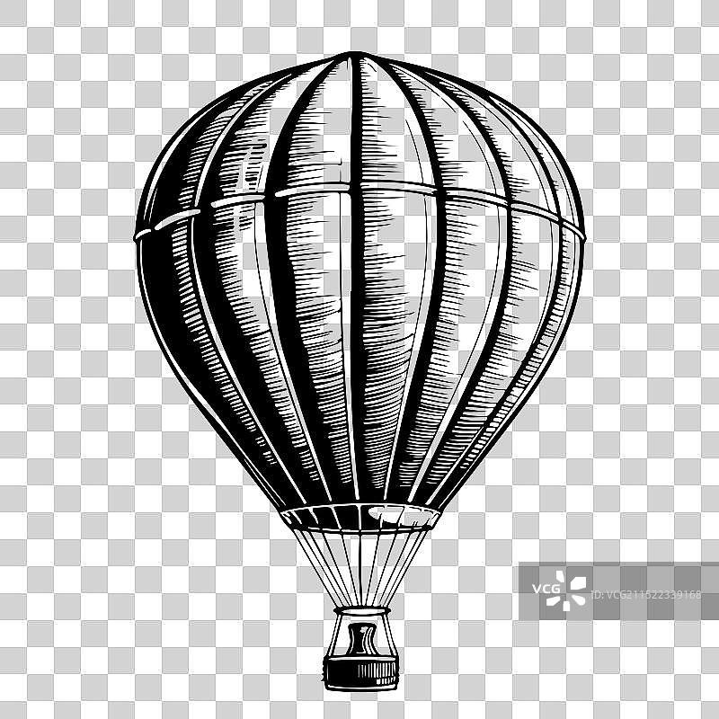 热气球飞行器草图图片素材