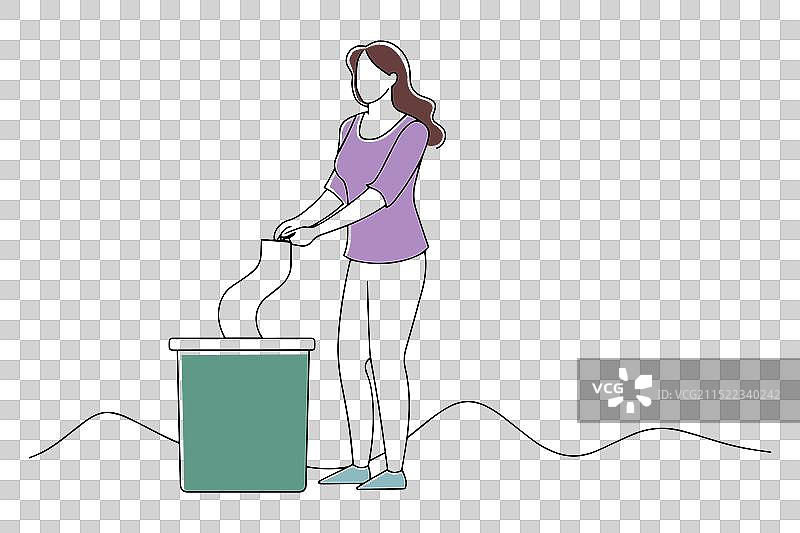 女人在投票站投票图片素材