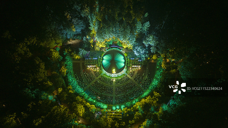 音乐台之夜+江苏省南京市中山陵景区图片素材