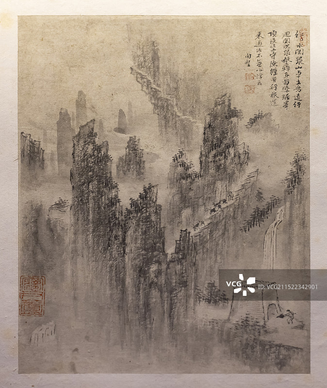 黄向坚 寻亲图册 清顺治 响水关士民设堡守险 贵州省博物馆图片素材