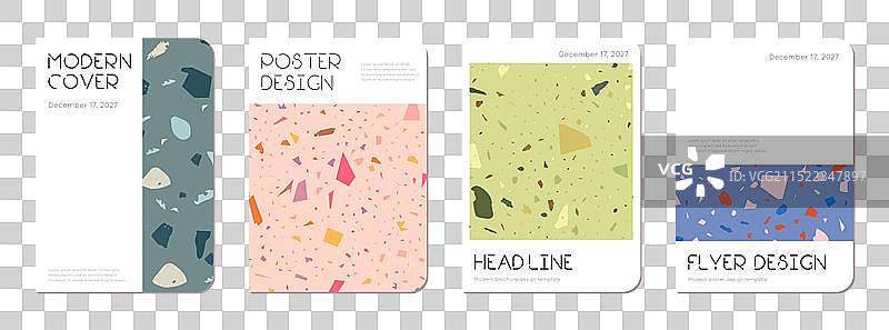 水磨石抽象记事本封面设计图片素材