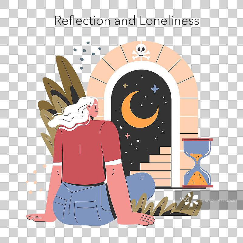 安乐死（扁平风格）图片素材