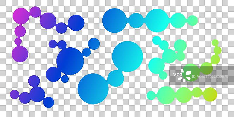 连接变形点的元球集合图片素材