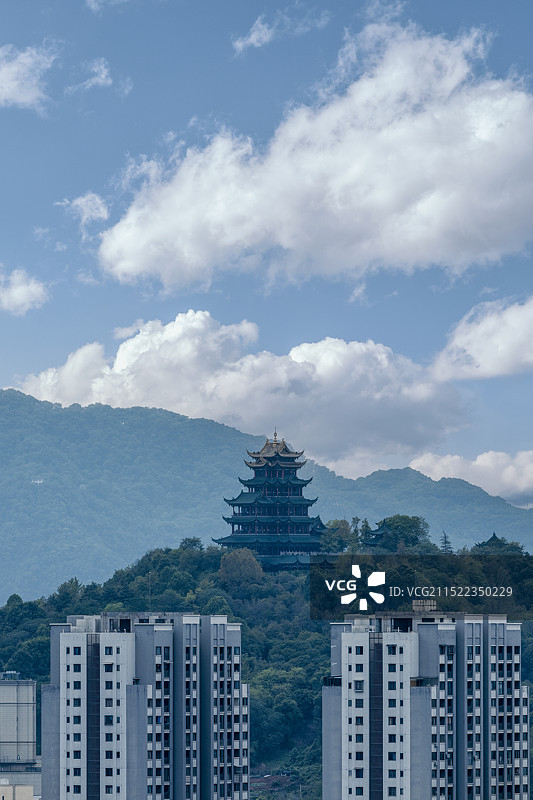 重庆城市建筑——鸿恩寺洪恩阁图片素材