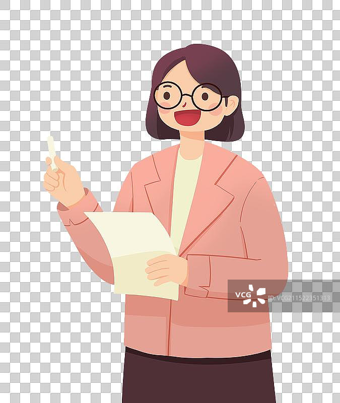 卡通人物女老师上课教育免扣素材图片素材