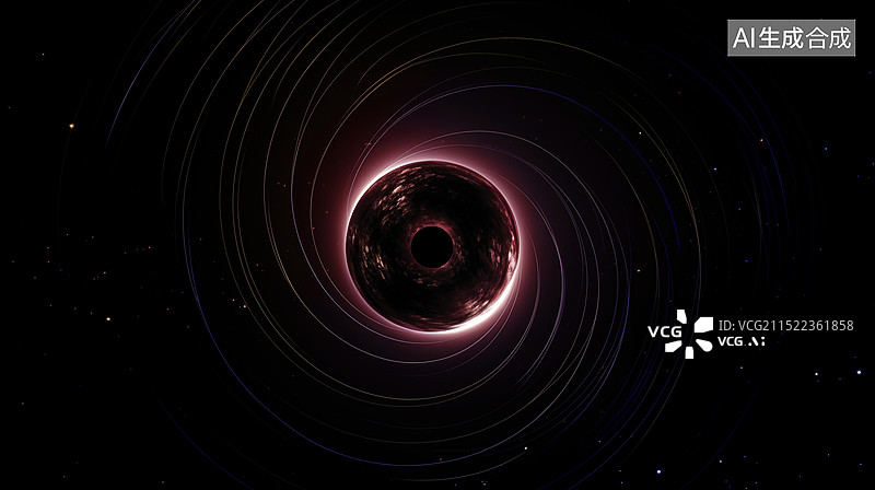 【AI数字艺术】抽象的漩涡宇宙概念背景图片素材