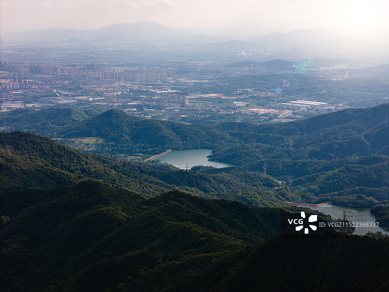 厦门双龙潭运动景区航拍图片素材