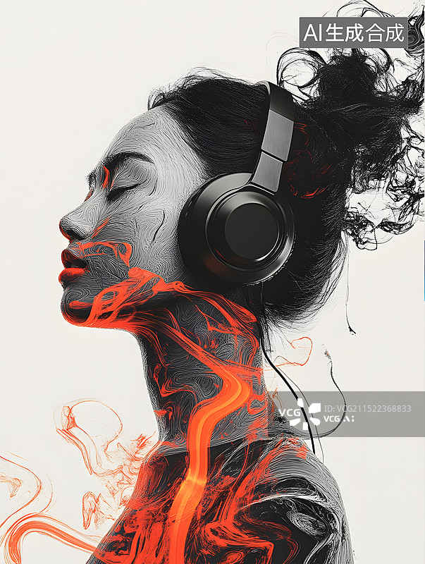 【AI数字艺术】乐队歌手鼓手萨克斯电吉他键盘小提琴电子音乐人图片素材