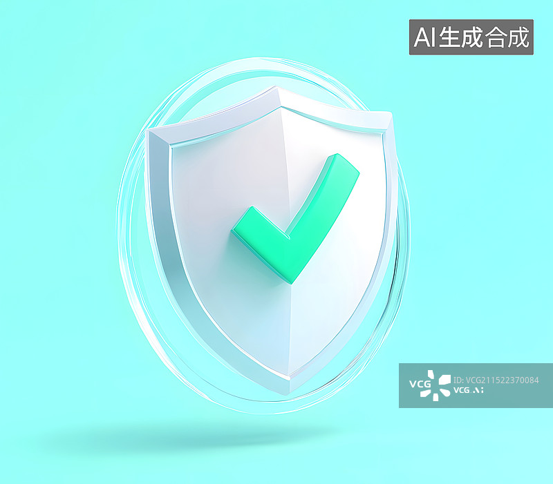 【AI数字艺术】盾牌三维图形图片素材