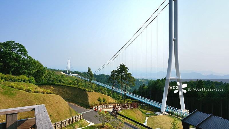 日本静冈县三岛市，三岛天空步道吊桥图片素材