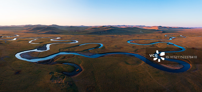 内蒙古莫日格勒河--天下第一曲水图片素材