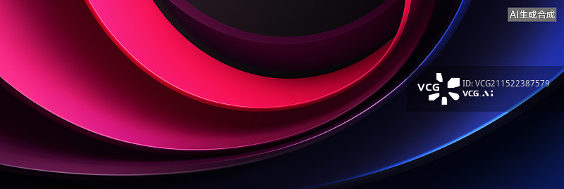 【AI数字艺术】抽象的彩色曲线发布会海报图片素材