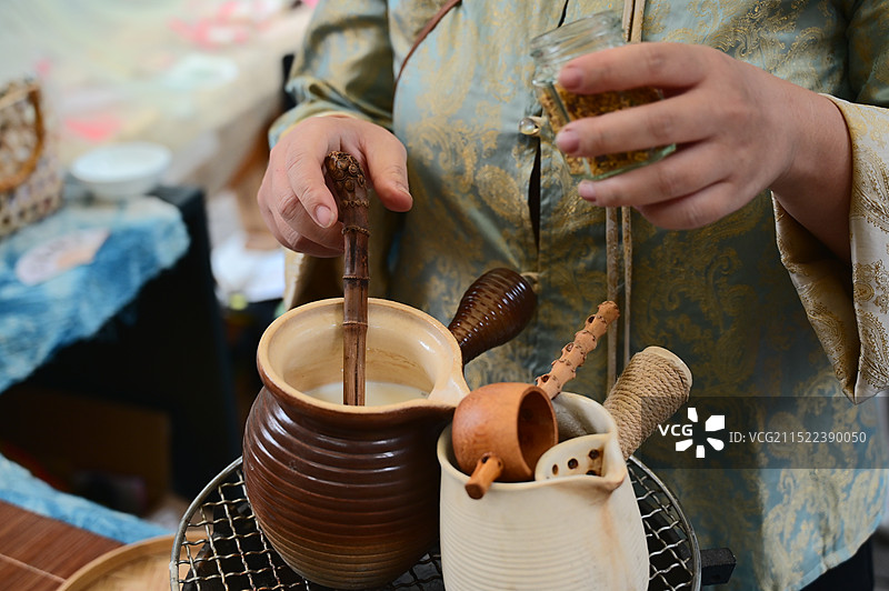 制作桂花奶茶图片素材