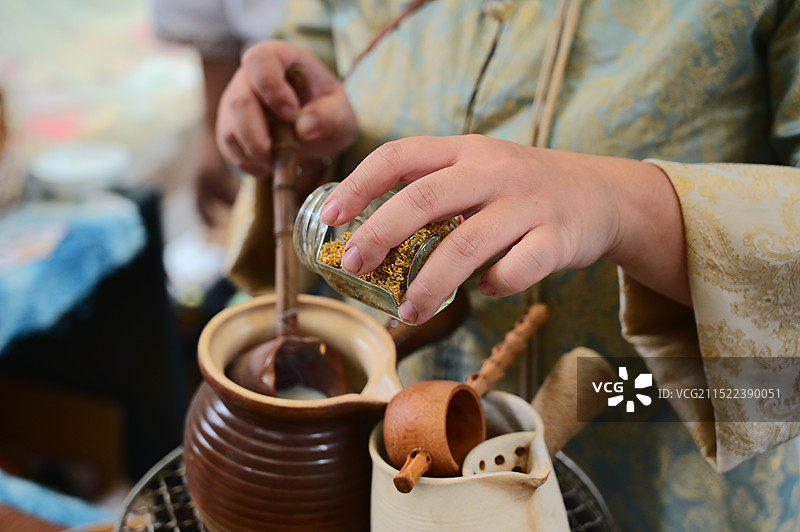 制作桂花奶茶图片素材