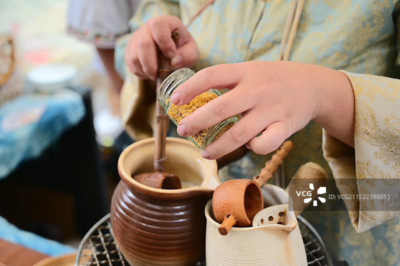 制作桂花奶茶图片素材