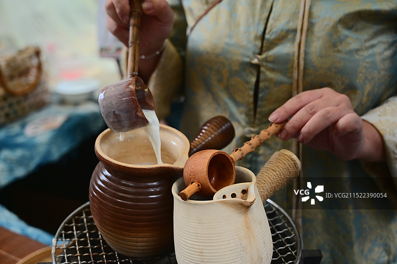 制作桂花奶茶图片素材