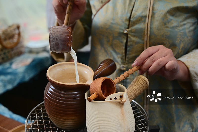 制作桂花奶茶图片素材