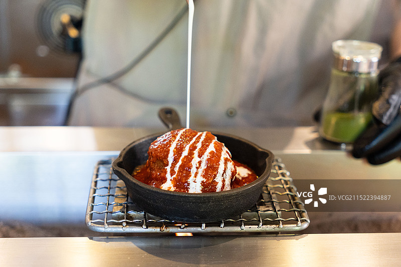 汉堡肉浇汁图片素材