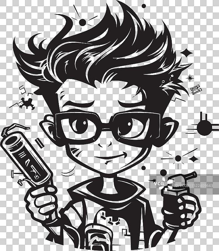 电子科技神童黑色标志图片素材