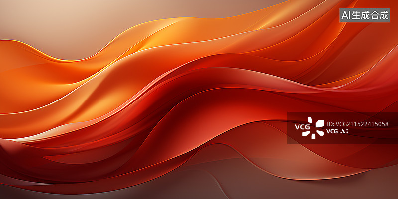 【AI数字艺术】橙色金色大气简约曲线背景图片素材