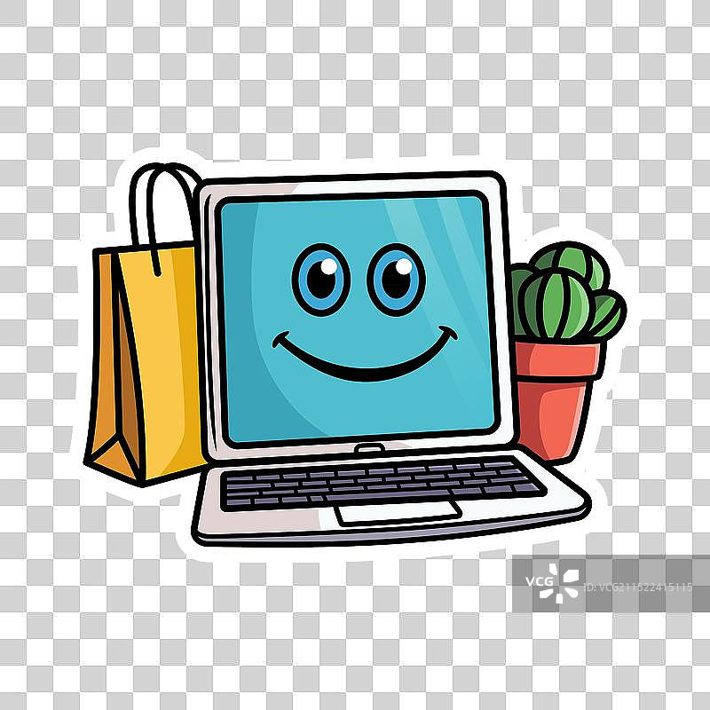 网络星期一笔记本电脑贴纸设计图片素材