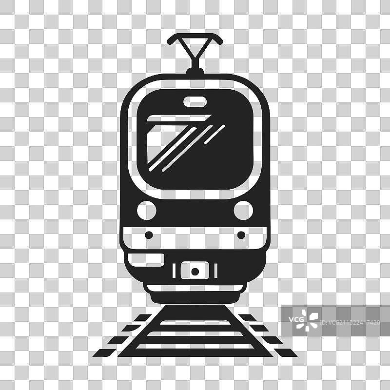 高品质的电力火车轨道剪影图片素材