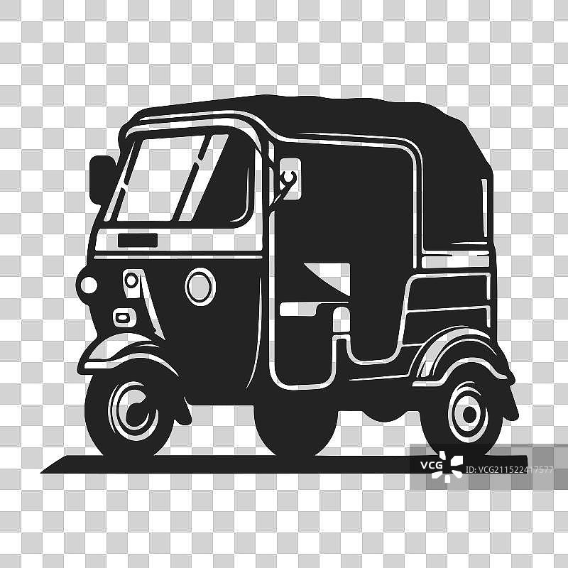 用于网页设计的简约自动人力车图标图片素材