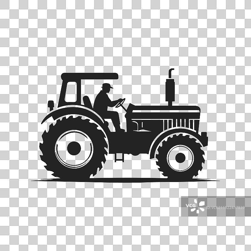 农业拖拉机图标Logo，农业与农民图片素材