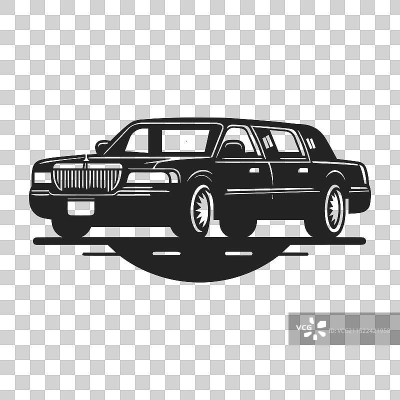 标志性豪华轿车轮廓图片素材