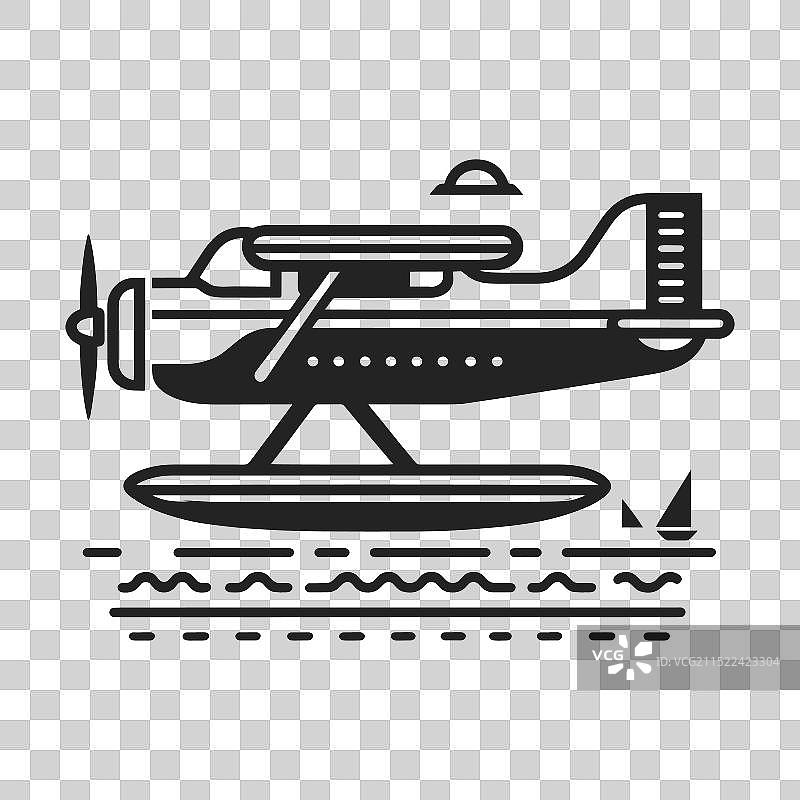 水上飞机轮廓图片素材