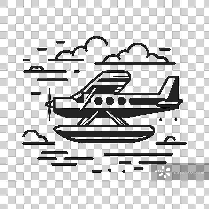 黑白航空图标图片素材