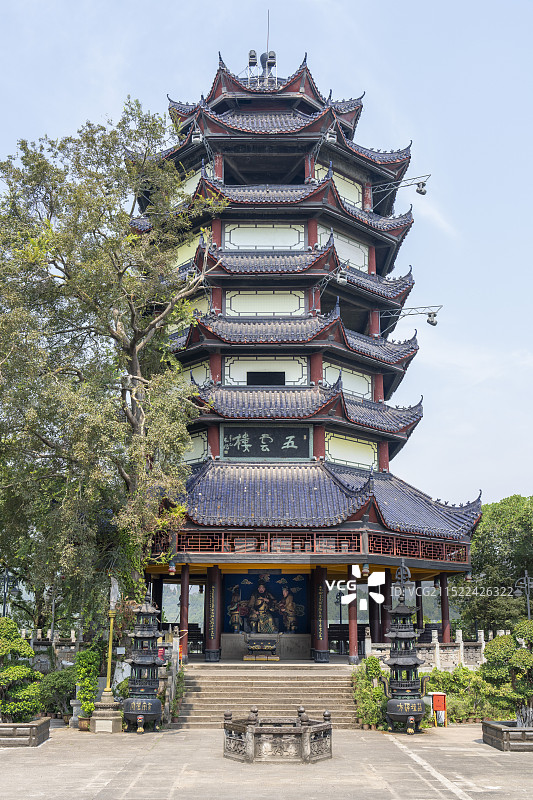 重庆丰都鬼城名山风景区五云楼图片素材