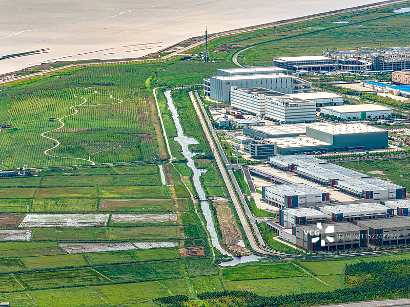 自贸联发六期仓库 七期仓库 洋山特殊综合保税区 临港自贸区 上海临港物流园区 保税仓库和标准厂房图片素材