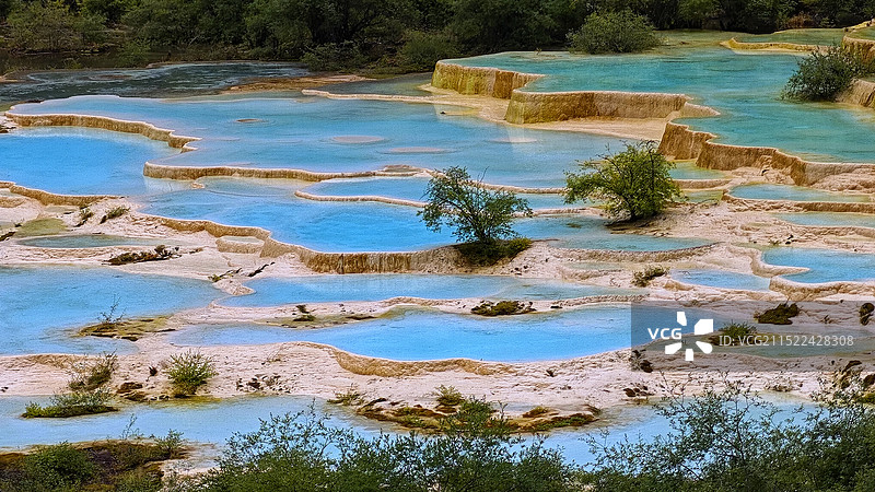 黄龙，五彩池图片素材