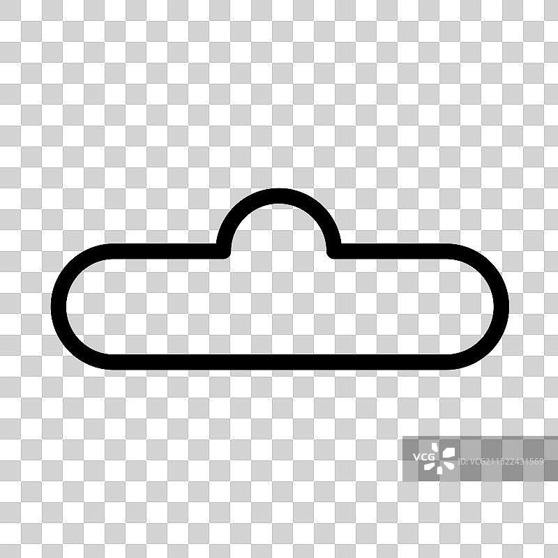 黑白欧元挂钩图标线性Logo标志图片素材