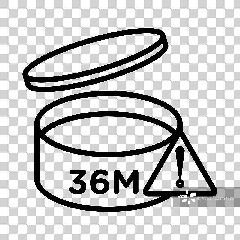 截止日期线性图标黑色标志图片素材