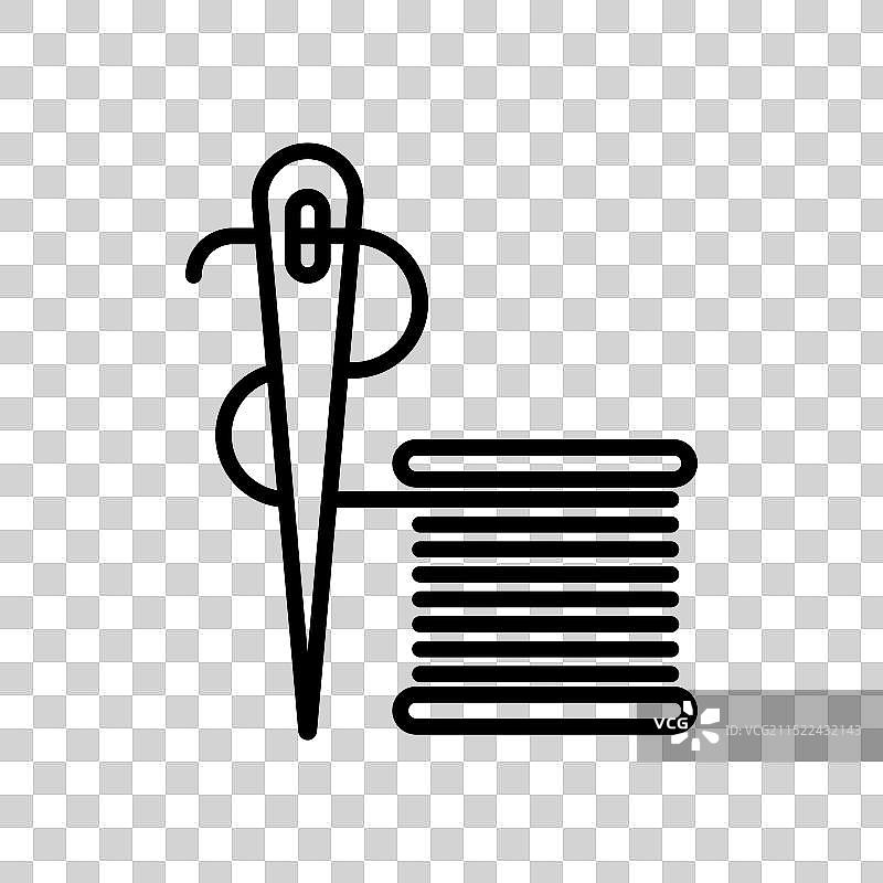 黑色针线图标线性Logo标志图片素材