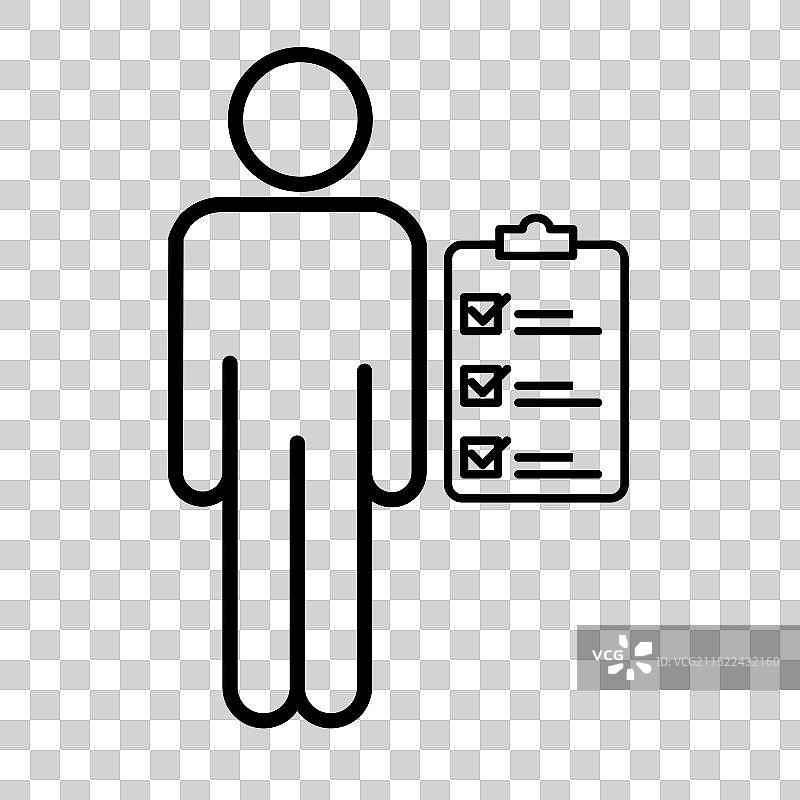 个人评估线性标志图片素材