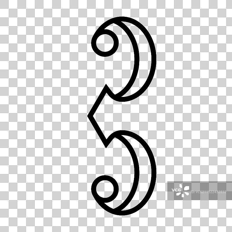 中音谱号线性标志黑白图标图片素材