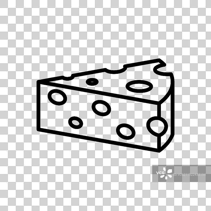 黑白奶酪线性标志图片素材