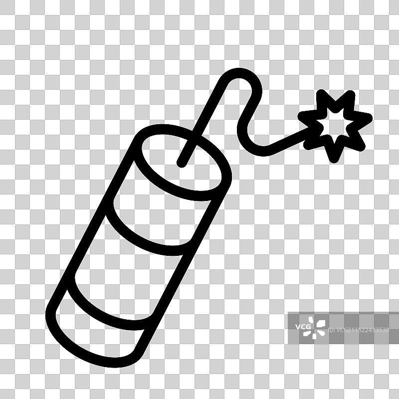 炸药线性标志黑白图标图片素材